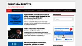 What Publichealthnotes.com website looked like in 2020 (4 years ago)