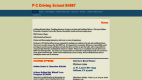 What Pcdrivingschool.net website looked like in 2020 (4 years ago)