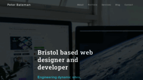 What Peterbateman.co.uk website looked like in 2020 (4 years ago)