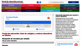 What Portaldeeducacion.com.mx website looked like in 2020 (4 years ago)