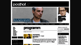 What Posthof.at website looked like in 2020 (4 years ago)