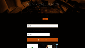 What Premixcalculator.com website looked like in 2020 (4 years ago)