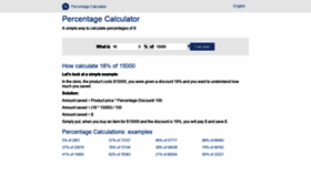 What Percent-calc.com website looked like in 2020 (4 years ago)
