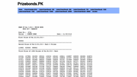 What Prizebonds.pk website looked like in 2020 (4 years ago)