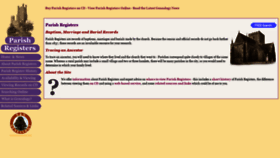 What Parishregister.net website looked like in 2020 (4 years ago)