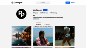 What Poshpeep.com website looked like in 2020 (4 years ago)