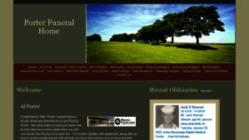 What Porterfuneralhome.net website looked like in 2020 (4 years ago)