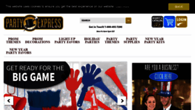 What Partyexpress.com website looked like in 2020 (4 years ago)