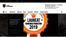What Powiatluban.pl website looked like in 2020 (4 years ago)