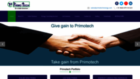 What Primotechenergy.com website looked like in 2020 (4 years ago)