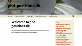 What Phd-positions.dk website looked like in 2020 (4 years ago)