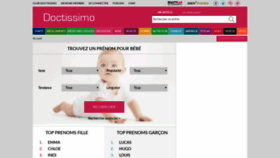 What Prenoms.doctissimo.fr website looked like in 2020 (4 years ago)