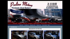 What Prolinemotors.co.za website looked like in 2020 (4 years ago)