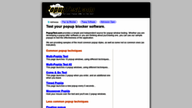 What Popuptest.com website looked like in 2020 (4 years ago)