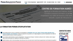 What Permis-exploitation-france.fr website looked like in 2020 (4 years ago)