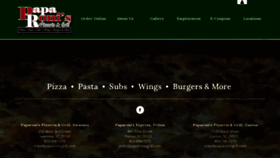 What Paparonisgrill.com website looked like in 2020 (4 years ago)