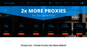 What Proxyti.com website looked like in 2020 (5 years ago)