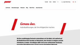 What Pistor.ch website looked like in 2020 (6 years ago)