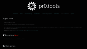 What Pr0.tools website looked like in 2020 (4 years ago)