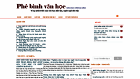 What Phebinhvanhoc.com.vn website looked like in 2020 (4 years ago)