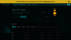 What Poloniex.com website looked like in 2020 (4 years ago)