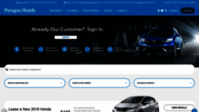 What Paragonhonda.com website looked like in 2020 (4 years ago)