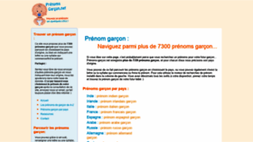 What Prenoms-garcon.net website looked like in 2020 (4 years ago)