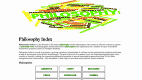 What Philosophy-index.com website looked like in 2020 (4 years ago)