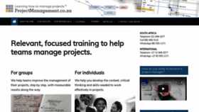 What Projectmanagement.co.za website looked like in 2020 (4 years ago)