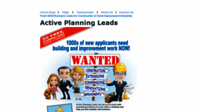 What Planning-leads.info website looked like in 2020 (4 years ago)