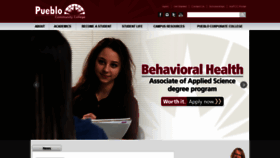What Pueblocc.edu website looked like in 2020 (5 years ago)