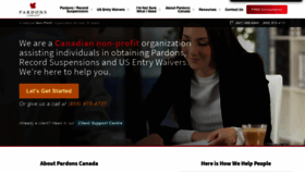 What Pardons.org website looked like in 2020 (4 years ago)