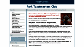 What Parktoastmasters.org website looked like in 2020 (4 years ago)