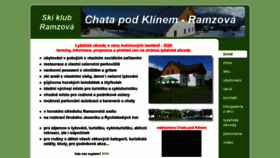 What Podklinem-ramzova.cz website looked like in 2020 (4 years ago)