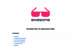 What Project-awesome.org website looked like in 2020 (4 years ago)