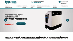 What Personaloxygen.eu website looked like in 2020 (4 years ago)
