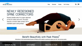 What Peakpilates.com website looked like in 2020 (4 years ago)