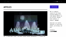 What Projection-mapping.org website looked like in 2020 (4 years ago)