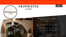 What Proprietesdugolfe.fr website looked like in 2020 (4 years ago)