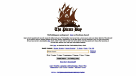 What Piratebayproxy.be website looked like in 2020 (4 years ago)