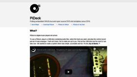 What Pideck.com website looked like in 2020 (4 years ago)