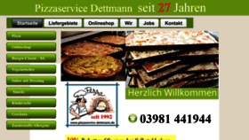 What Pizzaservice-dettmann.de website looked like in 2020 (4 years ago)