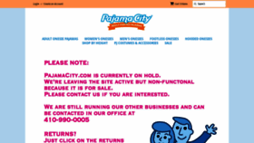 What Pajamacity.com website looked like in 2020 (4 years ago)