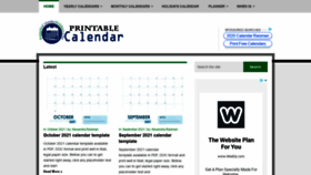 What Printablecalendarholidays.com website looked like in 2020 (4 years ago)