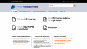 What Portaltransparencia.cl website looked like in 2020 (4 years ago)