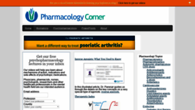 What Pharmacologycorner.com website looked like in 2020 (4 years ago)