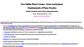 What Pianopractice.org website looked like in 2020 (4 years ago)