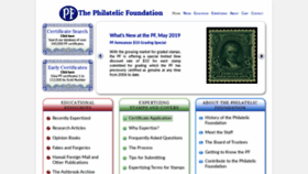 What Philatelicfoundation.org website looked like in 2020 (4 years ago)