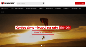 What Paraelement.pl website looked like in 2020 (4 years ago)