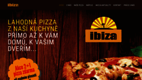 What Pizzaibiza.cz website looked like in 2020 (4 years ago)